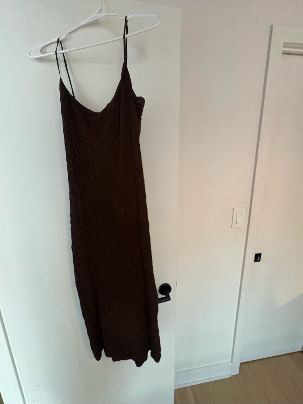 Dynamite Brown Spaghetti-Strap Maxi Dress